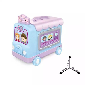 ست اسباب بازی میز آرایشی اتوبوسی Bus dressing table toy set 2in1 -اسباب بازی